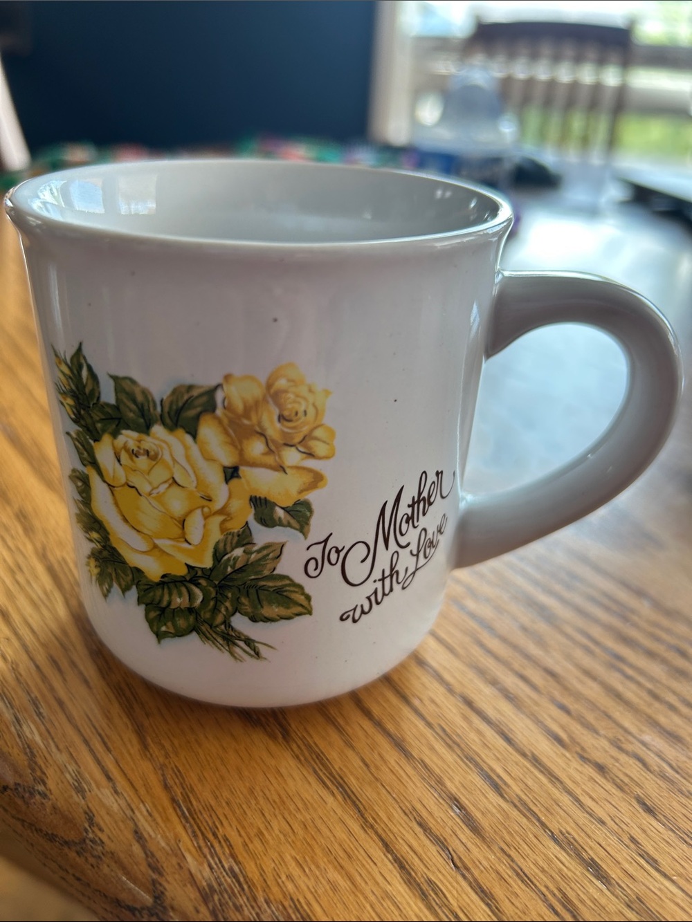 To Mother With Love Yellow Rose Ceramic Mug